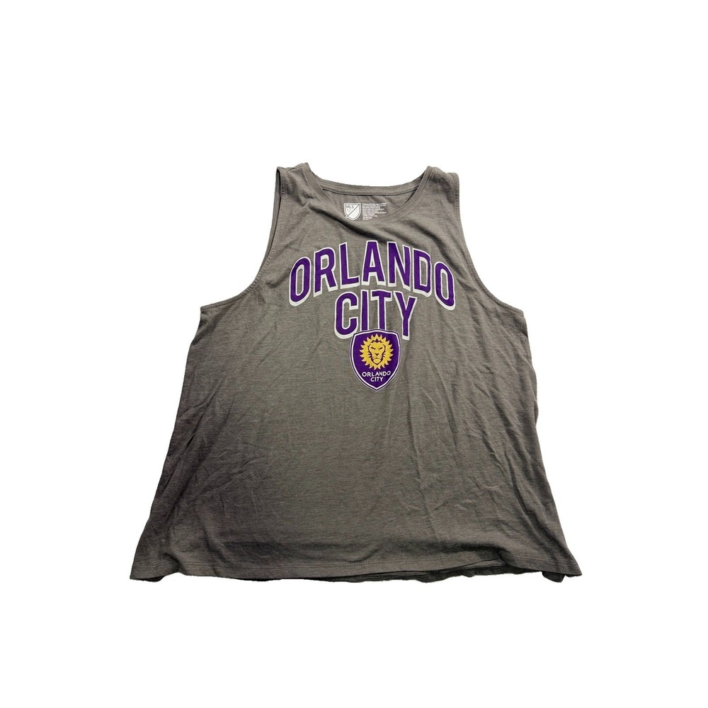 Orlando City Soccer Club Women's Tank Top Size XL Heather Gray MLS Florida